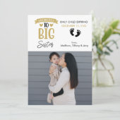 Zwangerschap Aankondiging Foto | Grote zuster (Staand voorkant)