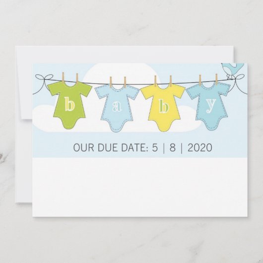 Zwangerschap Aankondiging | Fysieke kleding (Achterkant)