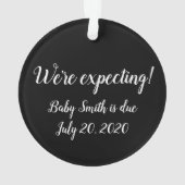 Zwangerschap Aankondiging grootouders Gift ornamen Ornament (achterkant)