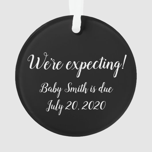 Zwangerschap Aankondiging grootouders Gift ornamen Ornament (achterkant)