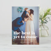 Zwangerschap Aankondiging, het beste is nog te kom Feestdagenkaart (Staand voorkant)