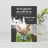 Zwangerschap Aankondiging Holiday Antler | Foto (Staand voorkant)