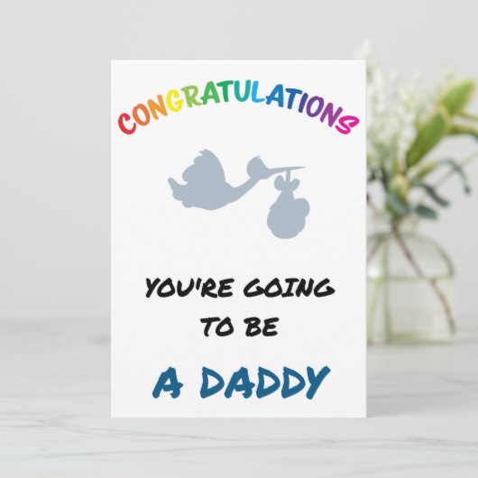 Zwangerschap Aankondiging Kaart (Staand voorkant)