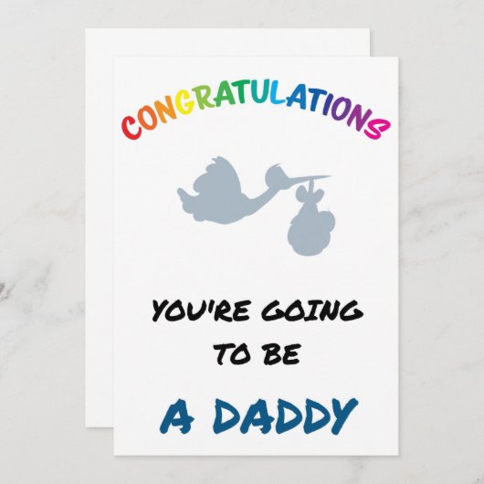 Zwangerschap Aankondiging Kaart (Voorkant / Achterkant)