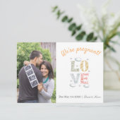 Zwangerschap Aankondiging Kaart (Staand voorkant)