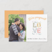 Zwangerschap Aankondiging Kaart (Voorkant / Achterkant)