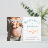 Zwangerschap Aankondiging Kaart (Staand voorkant)