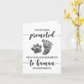 Zwangerschap Aankondiging Kaart aan Dog grootouder (Gele Bloem)