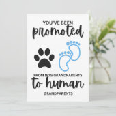 Zwangerschap Aankondiging Kaart aan Dog grootouder (Staand voorkant)