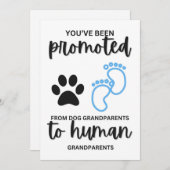 Zwangerschap Aankondiging Kaart aan Dog grootouder (Voorkant / Achterkant)