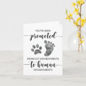 Zwangerschap Aankondiging Kaart aan grootouders (Gele Bloem)