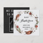 Zwangerschap Aankondiging - Katoen Herfst Warm (Voorkant / Achterkant)