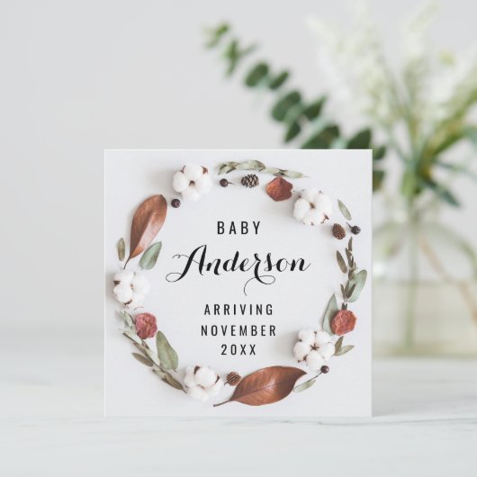 Zwangerschap Aankondiging - Katoen Herfst Warm (Staand voorkant)