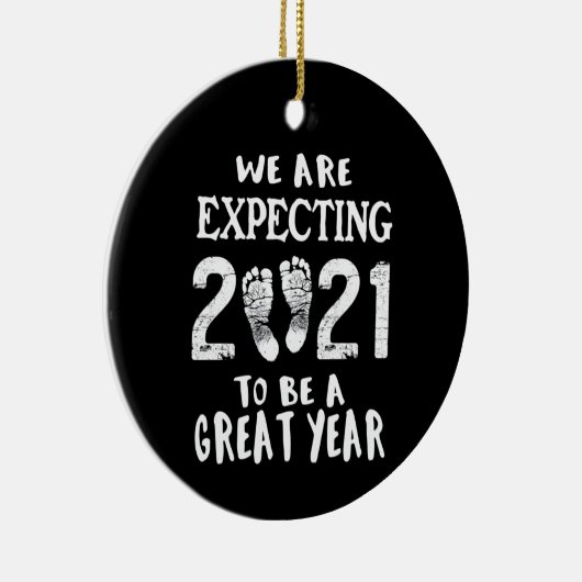 Zwangerschap Aankondiging Keramisch Ornament (Rechts)