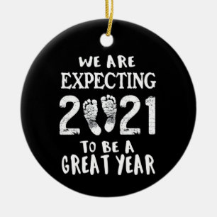 Zwangerschap Aankondiging Keramisch Ornament