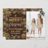 Zwangerschap Aankondiging Kerst Fotokaart Rustiek (Voorkant / Achterkant)