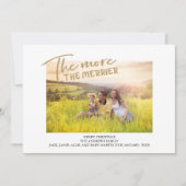 Zwangerschap Aankondiging kerstfoto Merrier (Voorkant)