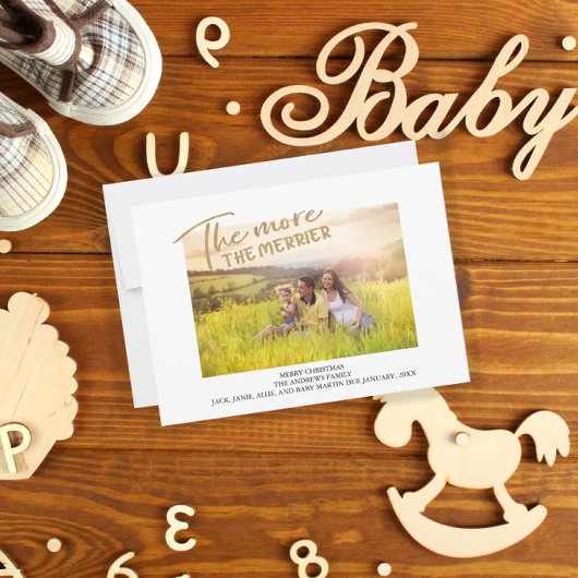 Zwangerschap Aankondiging kerstfoto Merrier
