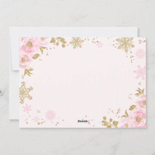 Zwangerschap Aankondiging Kerstkaart Goud (Achterkant)