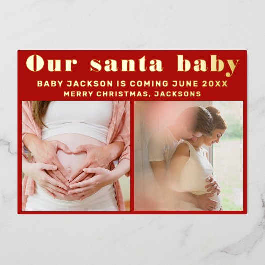 Zwangerschap Aankondiging Kerstmis (Voorkant)