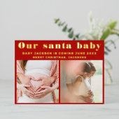 Zwangerschap Aankondiging Kerstmis (Staand Voorkant)