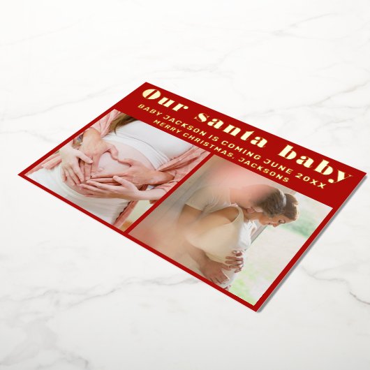 Zwangerschap Aankondiging Kerstmis (Gedraaid)