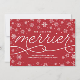 Zwangerschap Aankondiging kerstmis Kaart