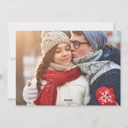 Zwangerschap Aankondiging kerstmis Kaart (Achterkant)