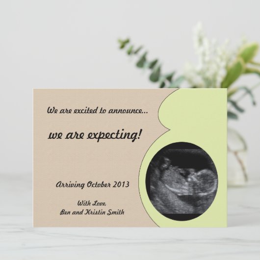 Zwangerschap Aankondiging met Ultrasound Afbeeldin (Staand voorkant)