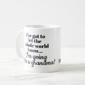 Zwangerschap Aankondiging Mok grootmoeder / moeder (Voorkant links)