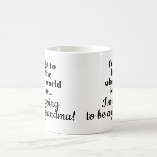 Zwangerschap Aankondiging Mok grootmoeder / moeder (Center)