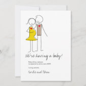 Zwangerschap Aankondiging, Neutrale kleuren Aankondiging (Voorkant)