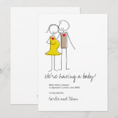 Zwangerschap Aankondiging, Neutrale kleuren Aankondiging (Voorkant / Achterkant)