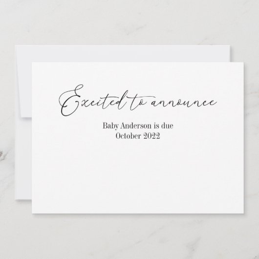 Zwangerschap Aankondiging nieuwjaar nieuwe liefde (Achterkant)