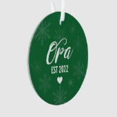 Zwangerschap Aankondiging Ornament, Opa Est. Ornament (voorkant)