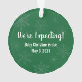 Zwangerschap Aankondiging Ornament, Opa Est. Ornament (achterkant)