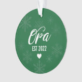 Zwangerschap Aankondiging Ornament, Opa Est. Ornament (voorkant)