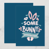 Zwangerschap Aankondiging Pasen Bunny (Voorkant / Achterkant)