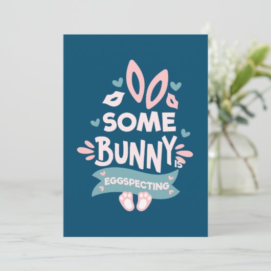 Zwangerschap Aankondiging Pasen Bunny (Staand voorkant)