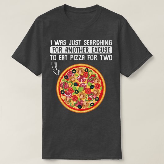 Zwangerschap Aankondiging Pizza voor twee Baby T-shirt (Design voorkant)