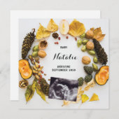 Zwangerschap Aankondiging pompoen Herfst herfst Wr (Voorkant / Achterkant)