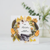 Zwangerschap Aankondiging pompoen Herfst herfst Wr (Staand voorkant)