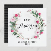 Zwangerschap Aankondiging - Roze roze adem (Voorkant / Achterkant)