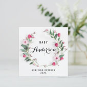 Zwangerschap Aankondiging - Roze roze adem (Staand voorkant)