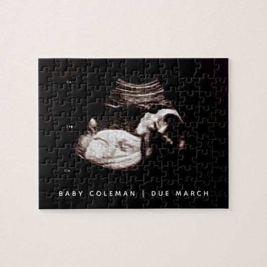 Zwangerschap Aankondiging Sonogram Binnenkort verk Legpuzzel (Horizontaal)