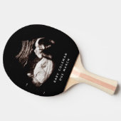Zwangerschap Aankondiging Sonogram Binnenkort verk Tafeltennisbatje (Zijkant)
