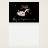 Zwangerschap Aankondiging Sonogram Mini Card (Voorkant /achterkant)