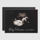 Zwangerschap Aankondiging Sonogram Naam Magnet (Voorkant / Achterkant)
