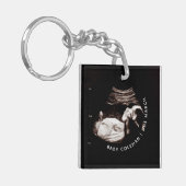 Zwangerschap Aankondiging Sonogram New Arrival Fot Sleutelhanger (Voorkant Links)