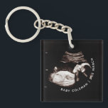 Zwangerschap Aankondiging Sonogram New Arrival Fot Sleutelhanger<br><div class="desc">Upload uw sonogram afbeelding en personaliseer uw vervaldatum en naam</div>